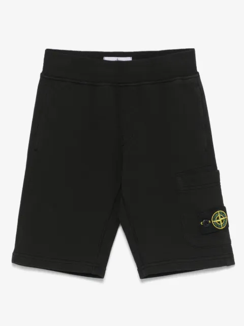 Stone Island Junior logo-patch cargo-pockets casual shorts