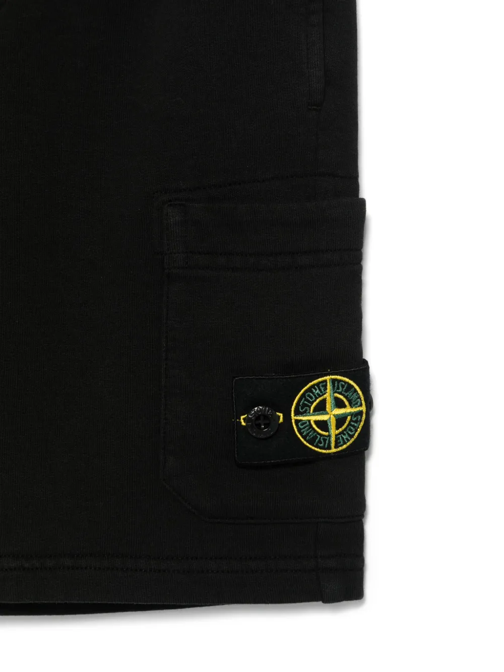 Stone Island Junior Trainingsshorts met Compass-logopatch Zwart