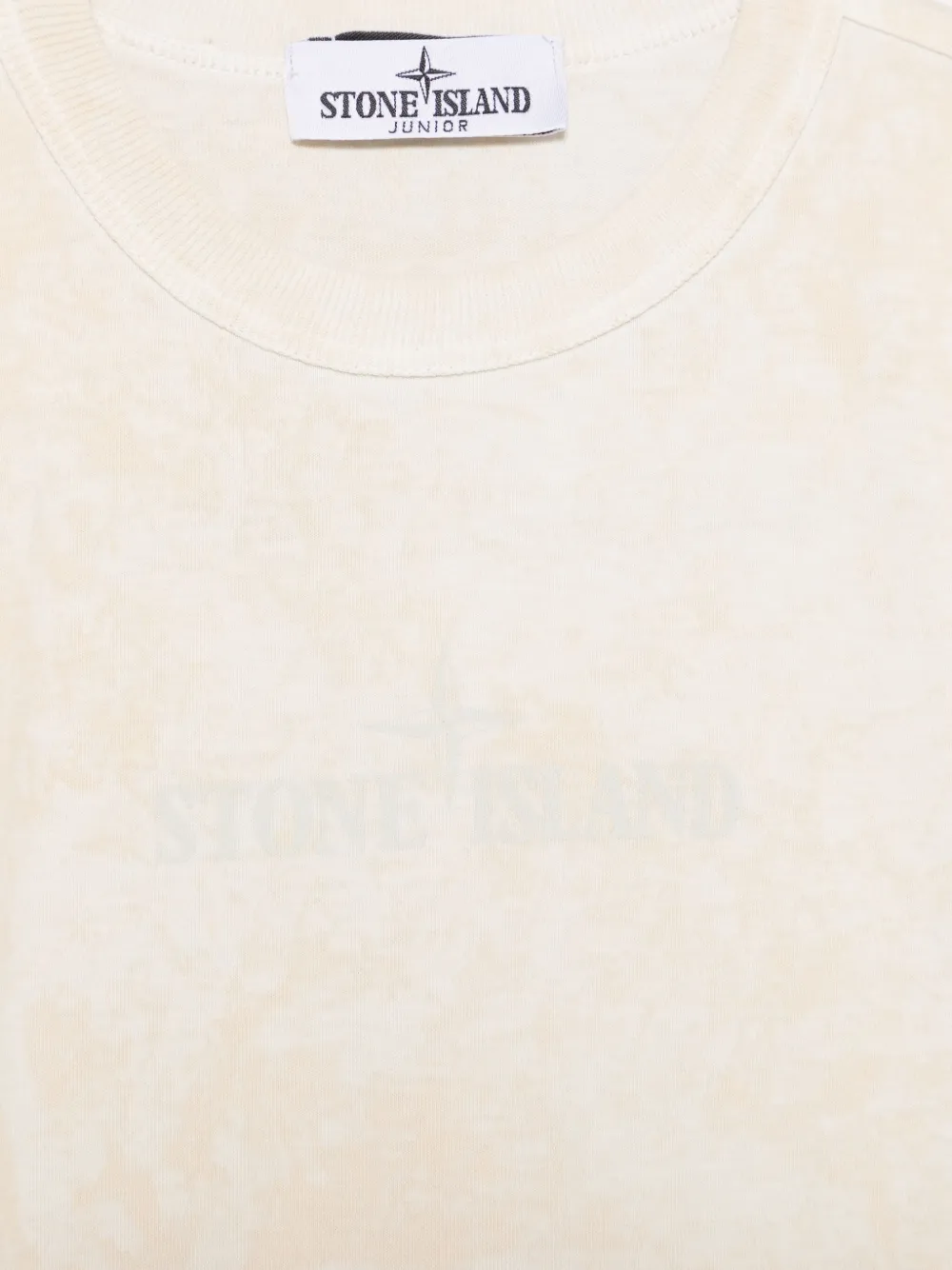 Stone Island Junior T-shirt met logoprint Beige