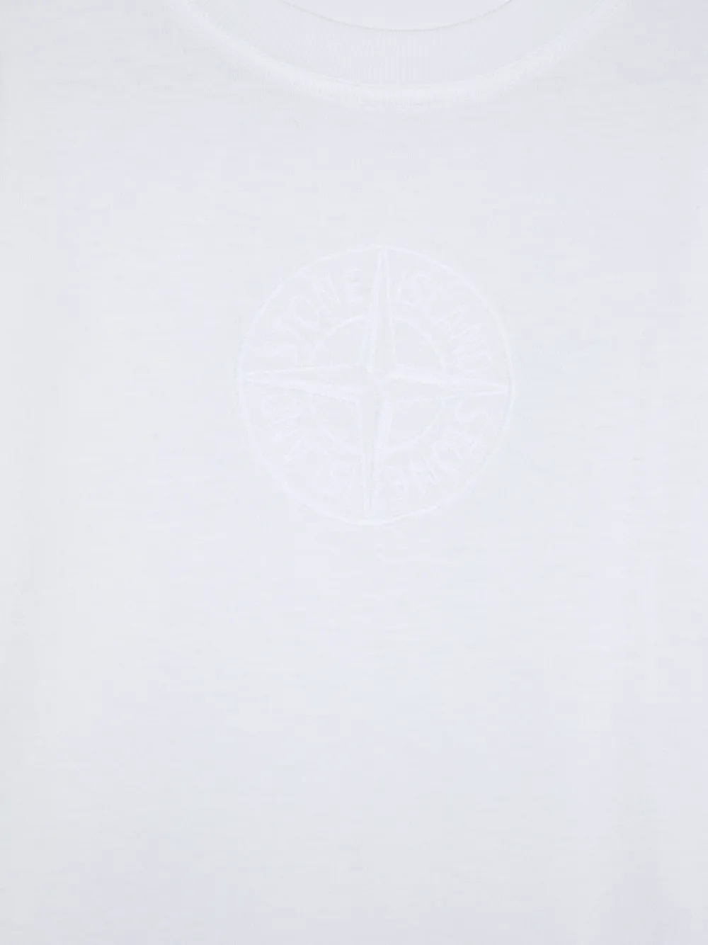 Stone Island Junior T-shirt met Compass-patroon Wit