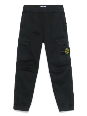 Stone Island Junior ジップポケット スウェットパンツ | ブルー