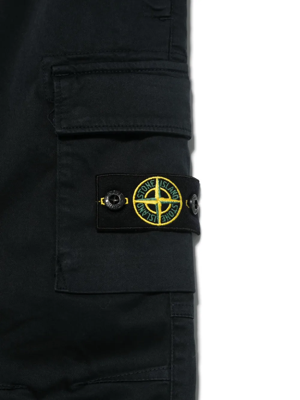 Stone Island Junior Cargo broek met Compass-logopatch Blauw