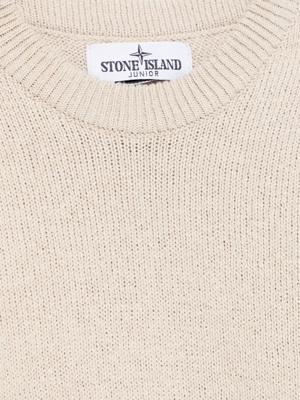 Stone Island Junior Trui met Compass-logopatch Beige