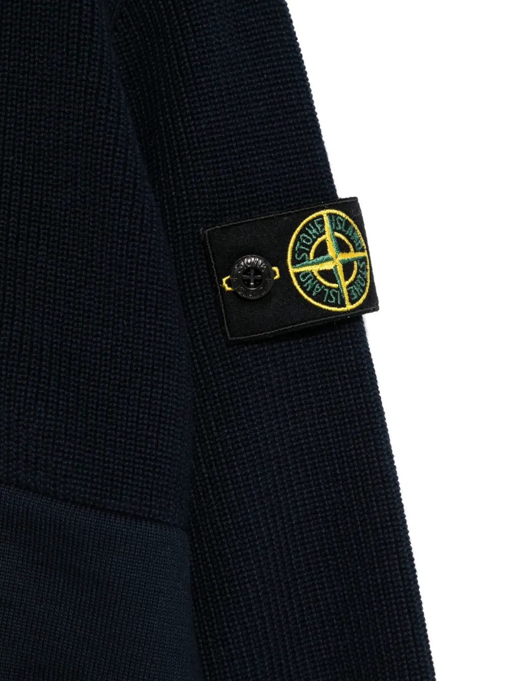 Stone Island Junior Trui met Compass-logopatch Blauw