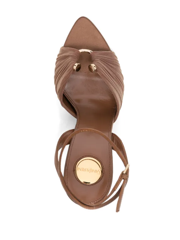 Saint Laurent 110mm Lola Sandals | Brown | FARFETCH