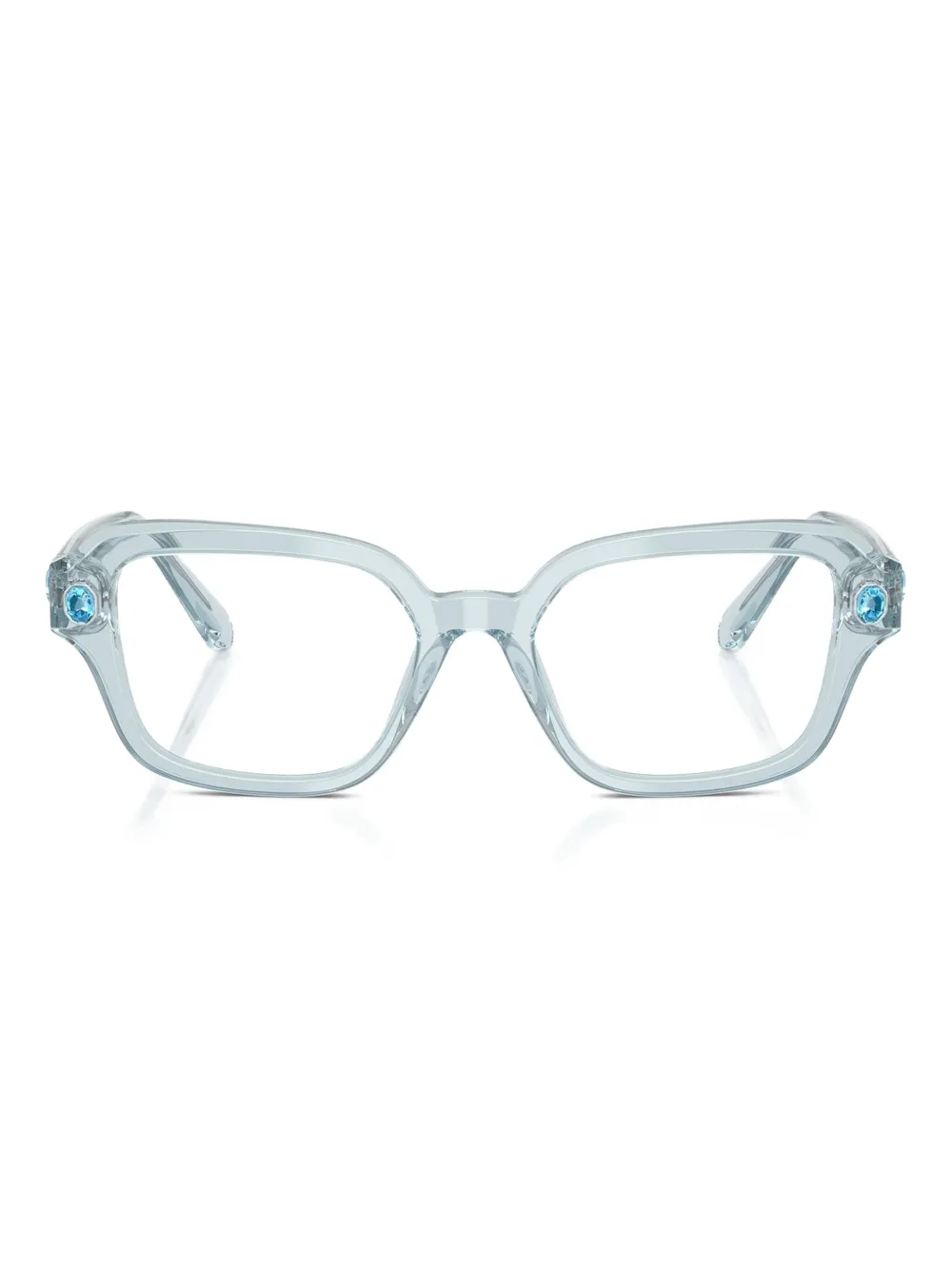 Swarovski Eyewear Occhiali da sole squadrati con cristalli - Blu
