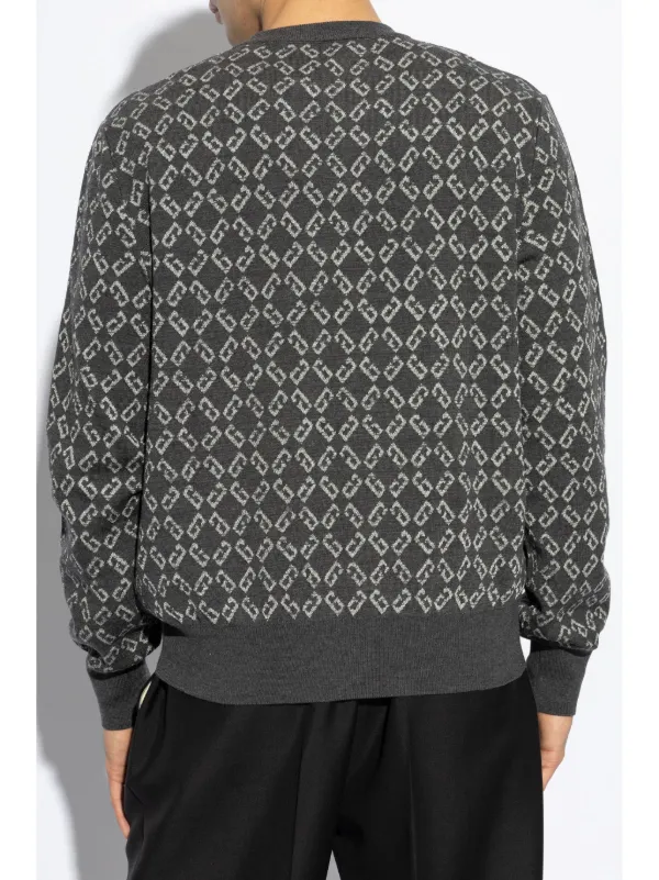 Givenchy monogram-jacquard Jumper | Grey | FARFETCH JO