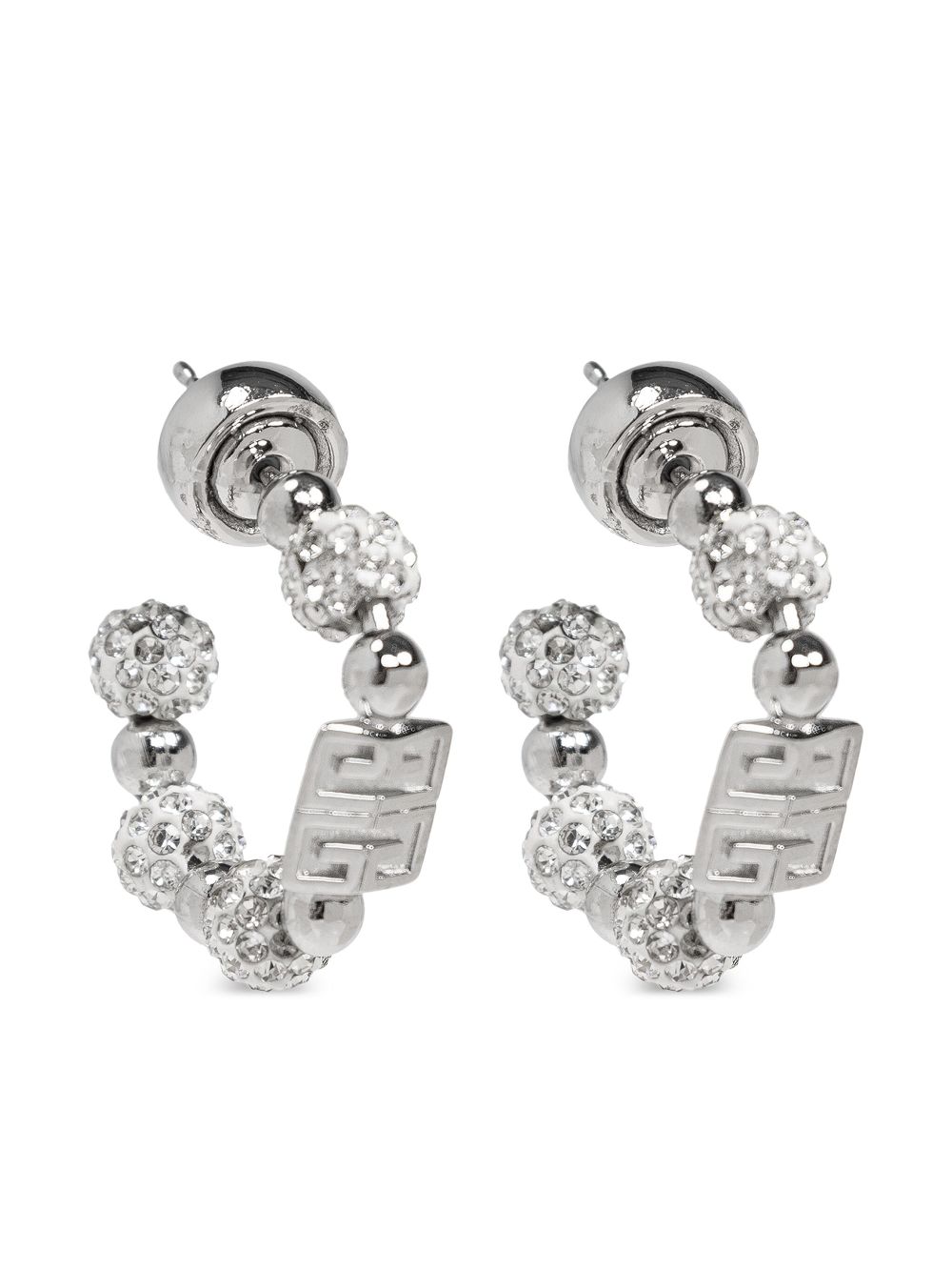 Givenchy crystal-embellished hoop earrings - Silver