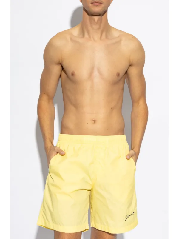 Givenchy logo-embroidered Swim Shorts | Yellow | FARFETCH IL