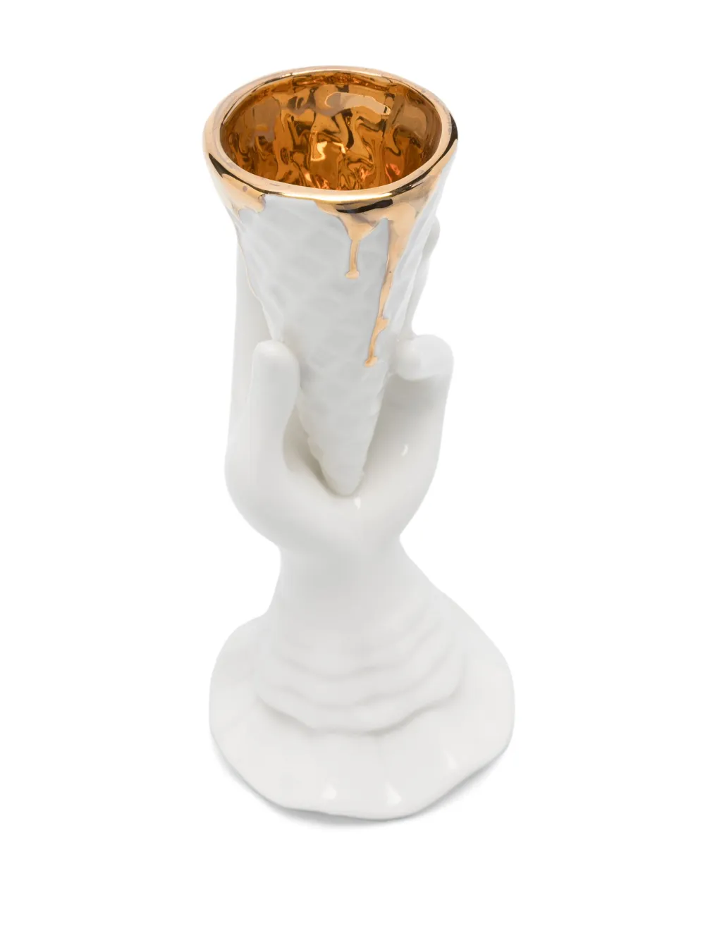 Jonathan Adler I-scream Vase (20cm X 9cm) In Weiss