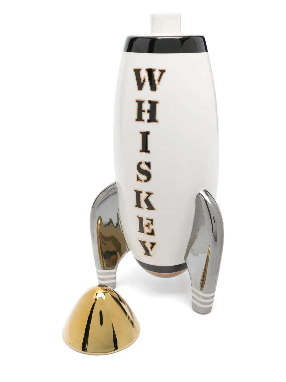 Jonathan Adler Rocket Decanter In Weiss