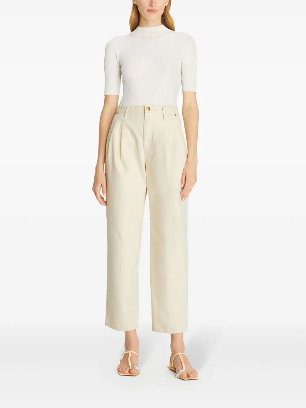 Tory Burch Geplooide jeans Beige