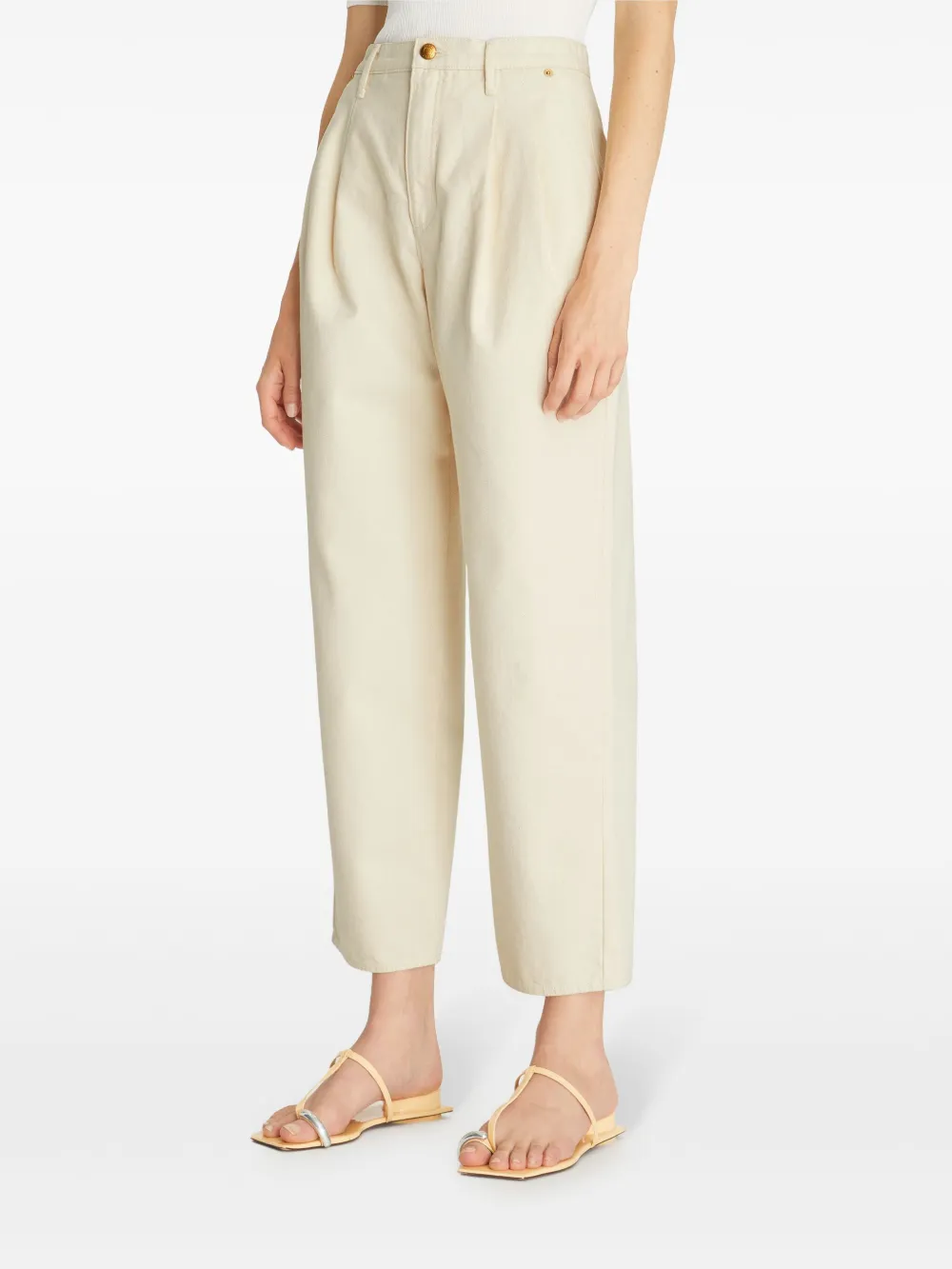Tory Burch Geplooide jeans Beige