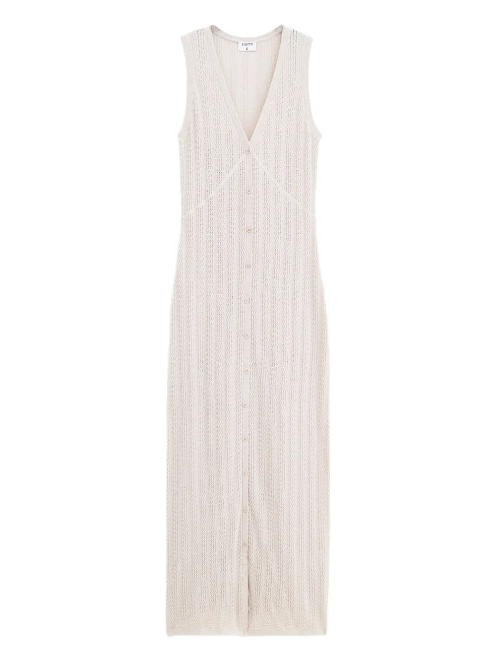 Filippa K V-neck button-fastening maxi dress - Toni neutri