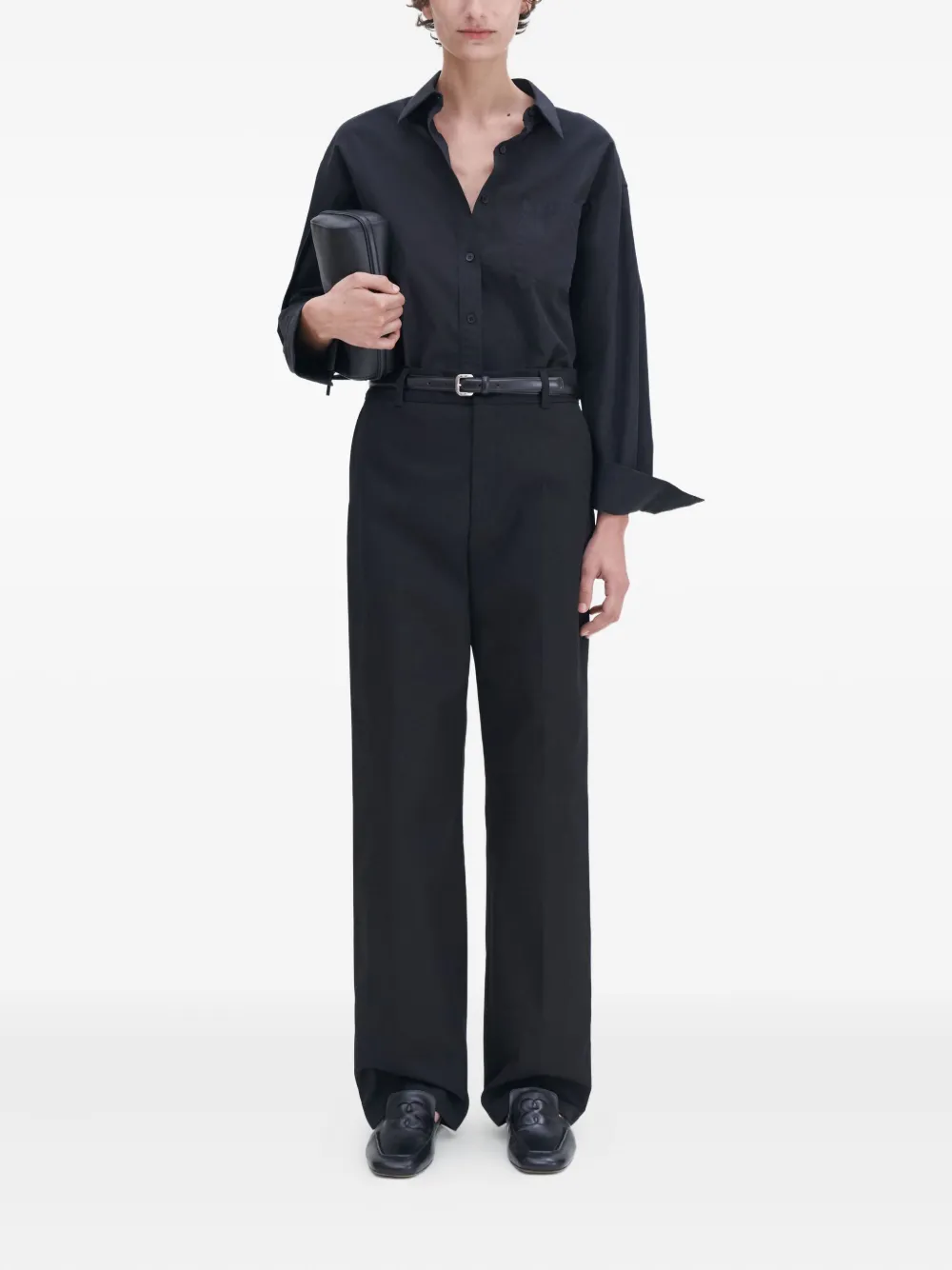 Filippa K Katoenen pantalon - Zwart