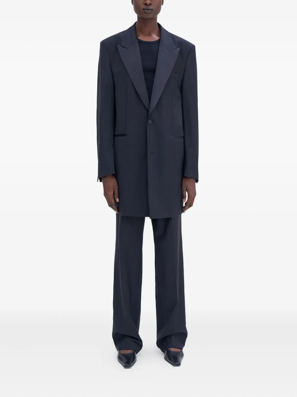 Filippa K Wool Single-breasted Blazer In Blue