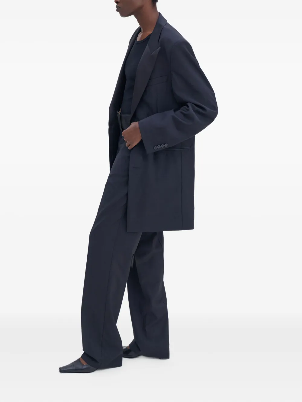 Filippa K Wool Single-breasted Blazer In Blue