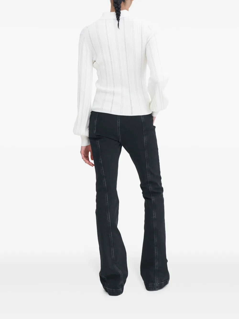 braid-knit cardigan
