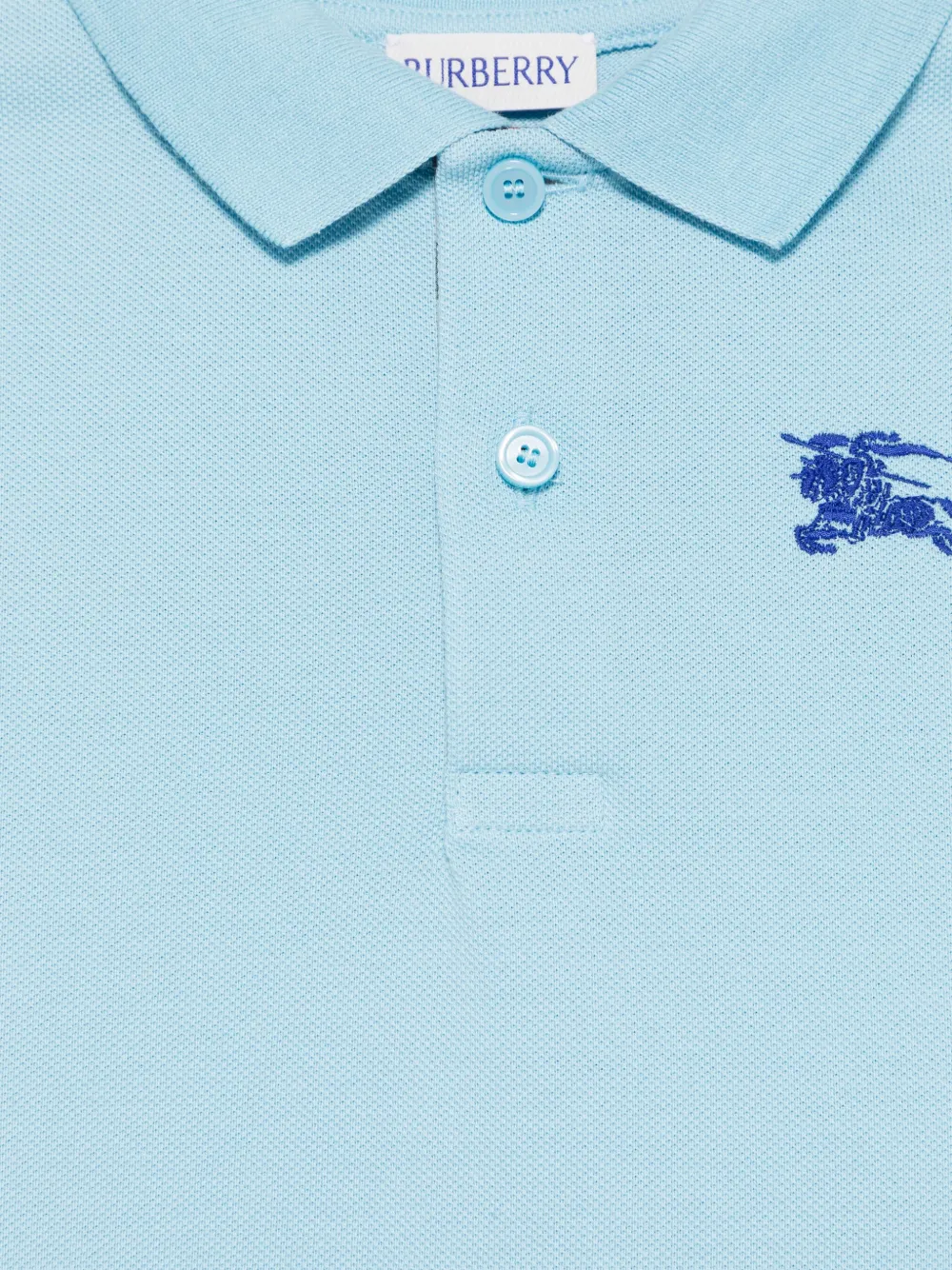 Burberry Kids Katoenen poloshirt Blauw
