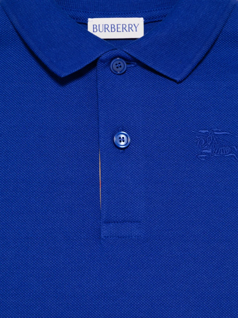 Burberry Kids Katoenen poloshirt Blauw