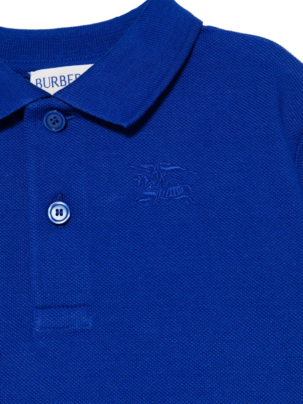 Burberry Kids Equestrian Knight poloshirt Blauw