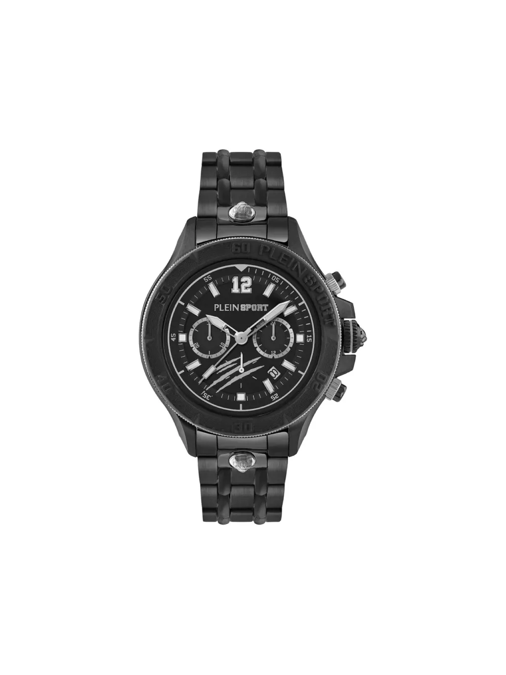 Plein Sport Warrior Tech Chronograph Watch In Black