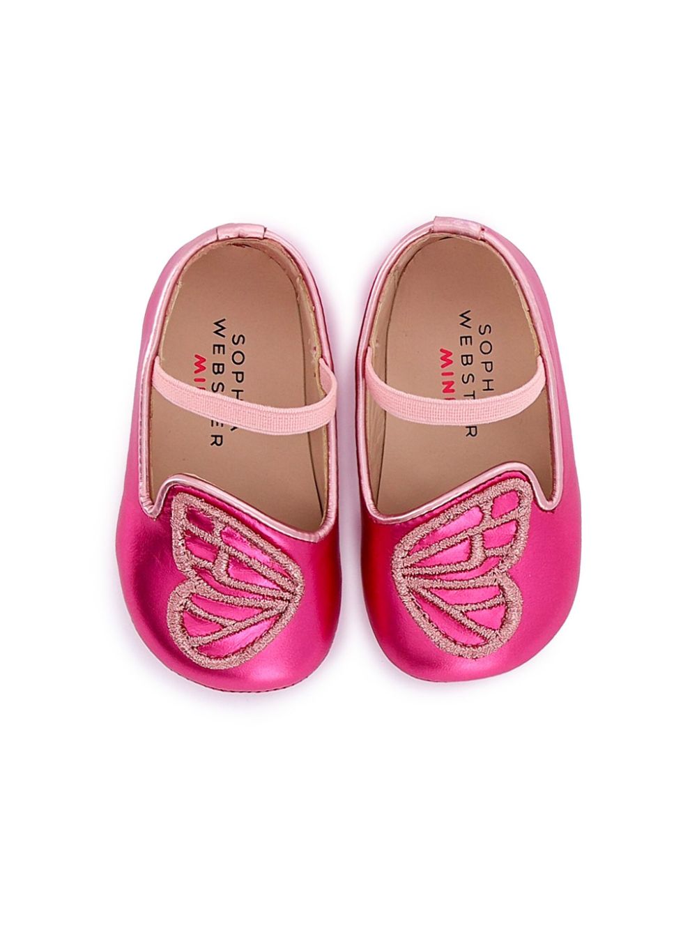 Sophia Webster Mini butterfly-motif ballet flats Pink