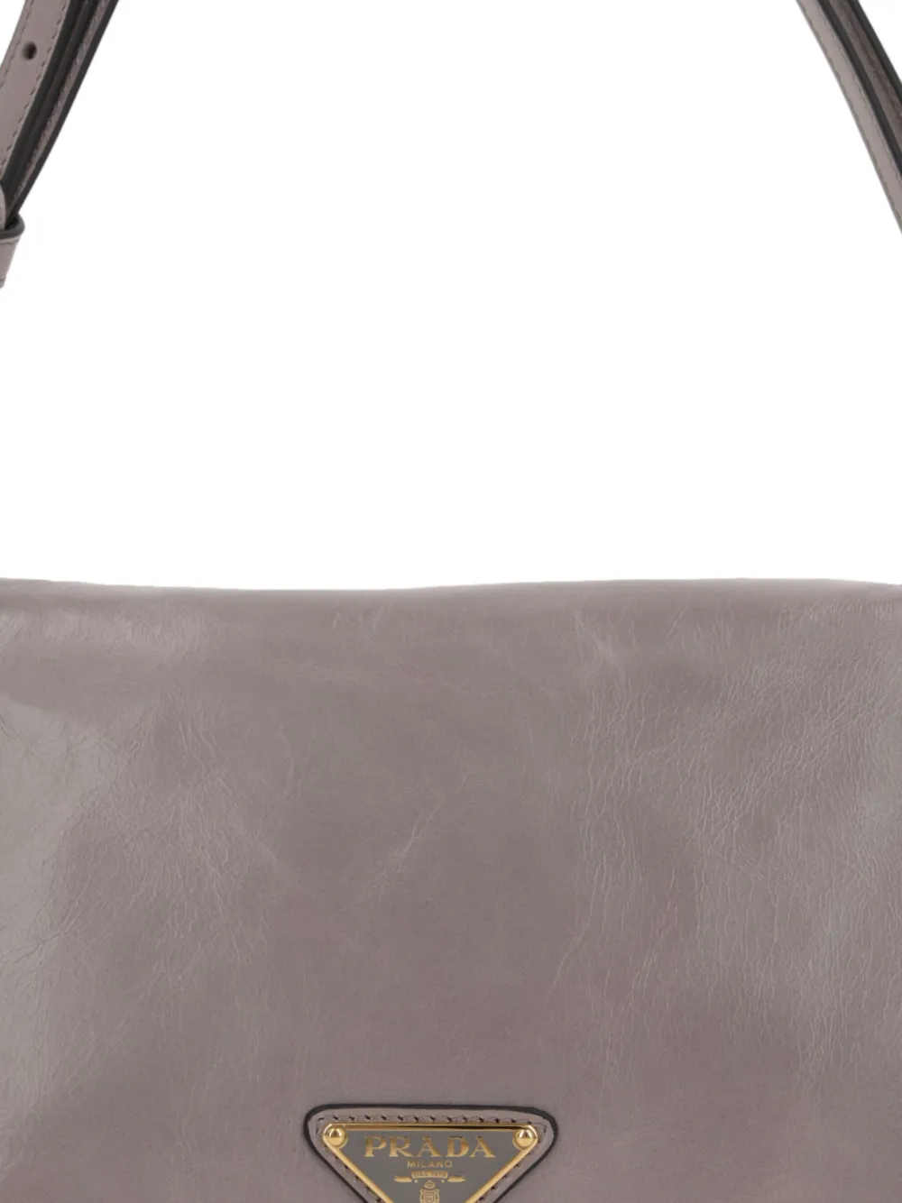 Prada Leren schoudertas Grijs