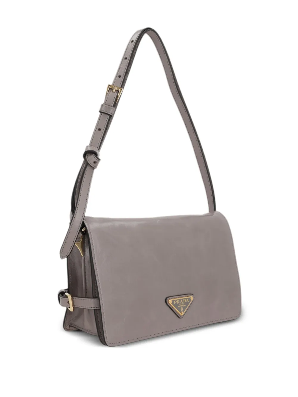 Prada Leren schoudertas Grijs