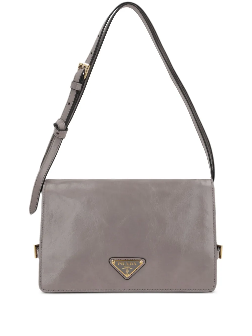 Prada Leren schoudertas Grijs