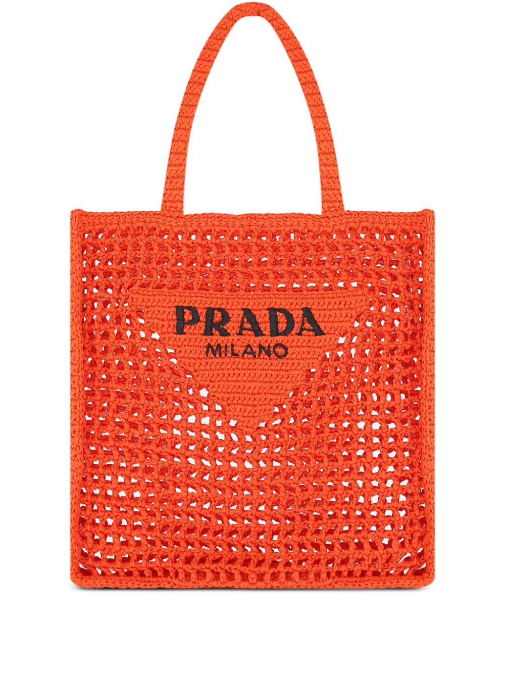 Prada triangle-logo tote bag Oranje