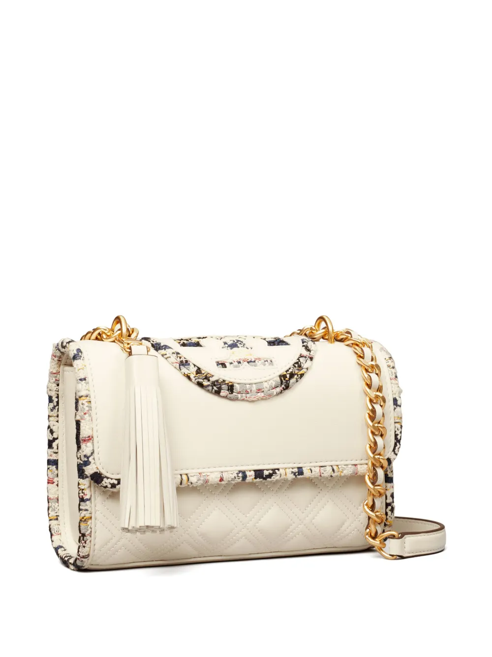 Tory Burch Small Fleming Convertible Shoulder Bag In Neutral