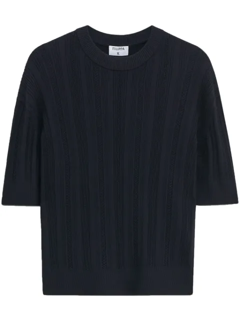 Filippa K braid-knit T-shirt 