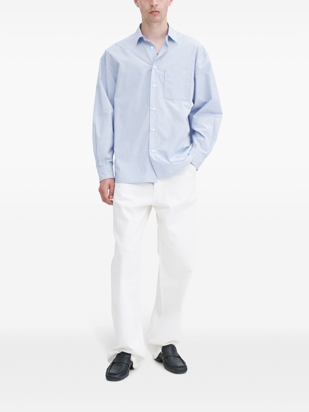 Filippa K striped cotton shirt - Blue