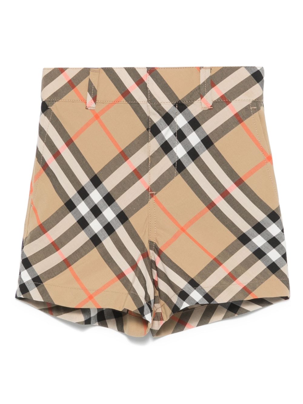 Burberry Kids Geruite shorts Bruin