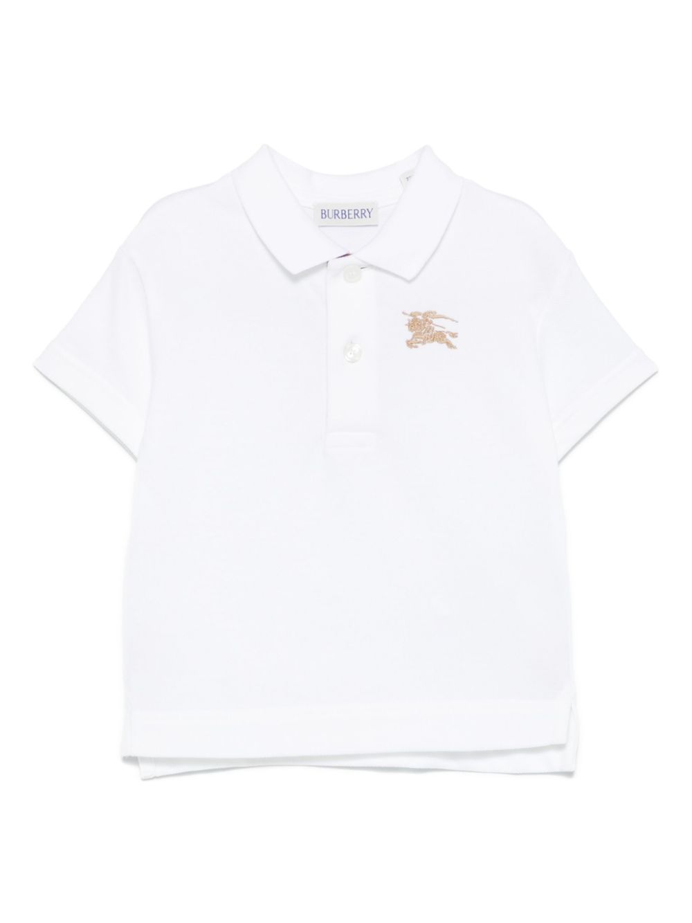 Burberry Kids Katoenen poloshirt Wit