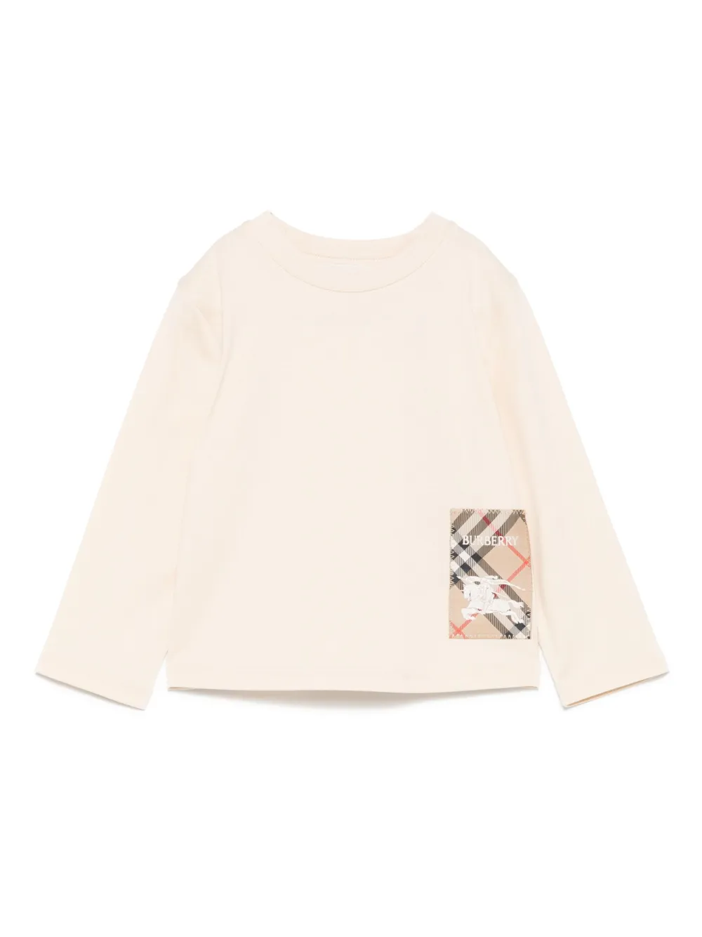 Burberry Kids T-shirt met logopatch Beige