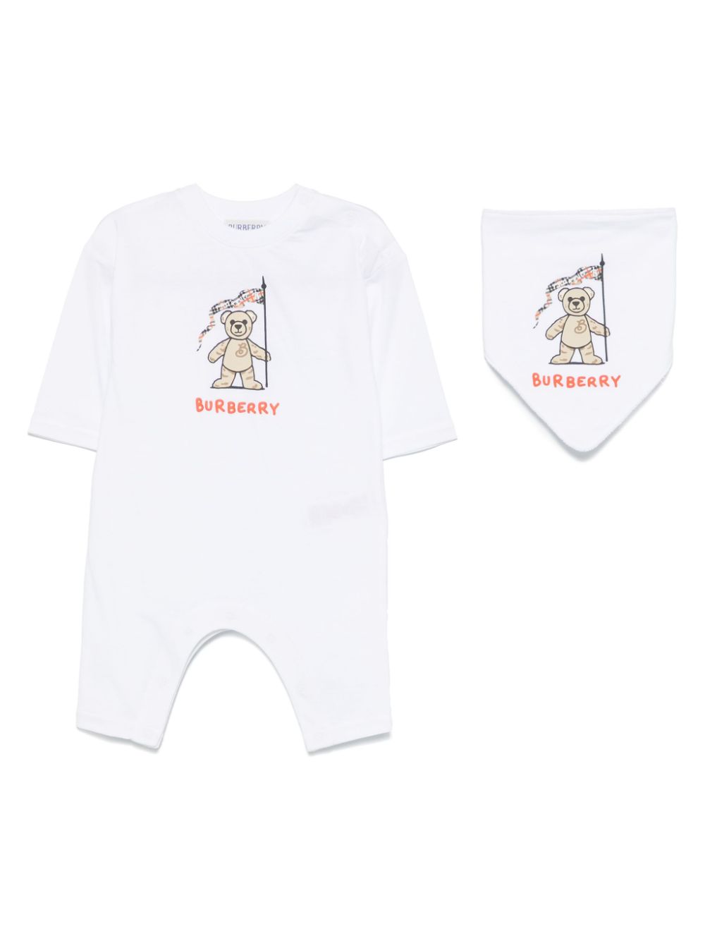 Burberry Kids Thomas Bear katoenen rompers Wit