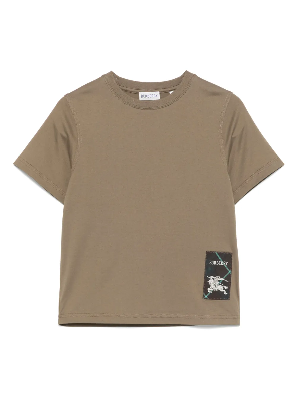 Burberry Kids T-shirt met logo-label Groen