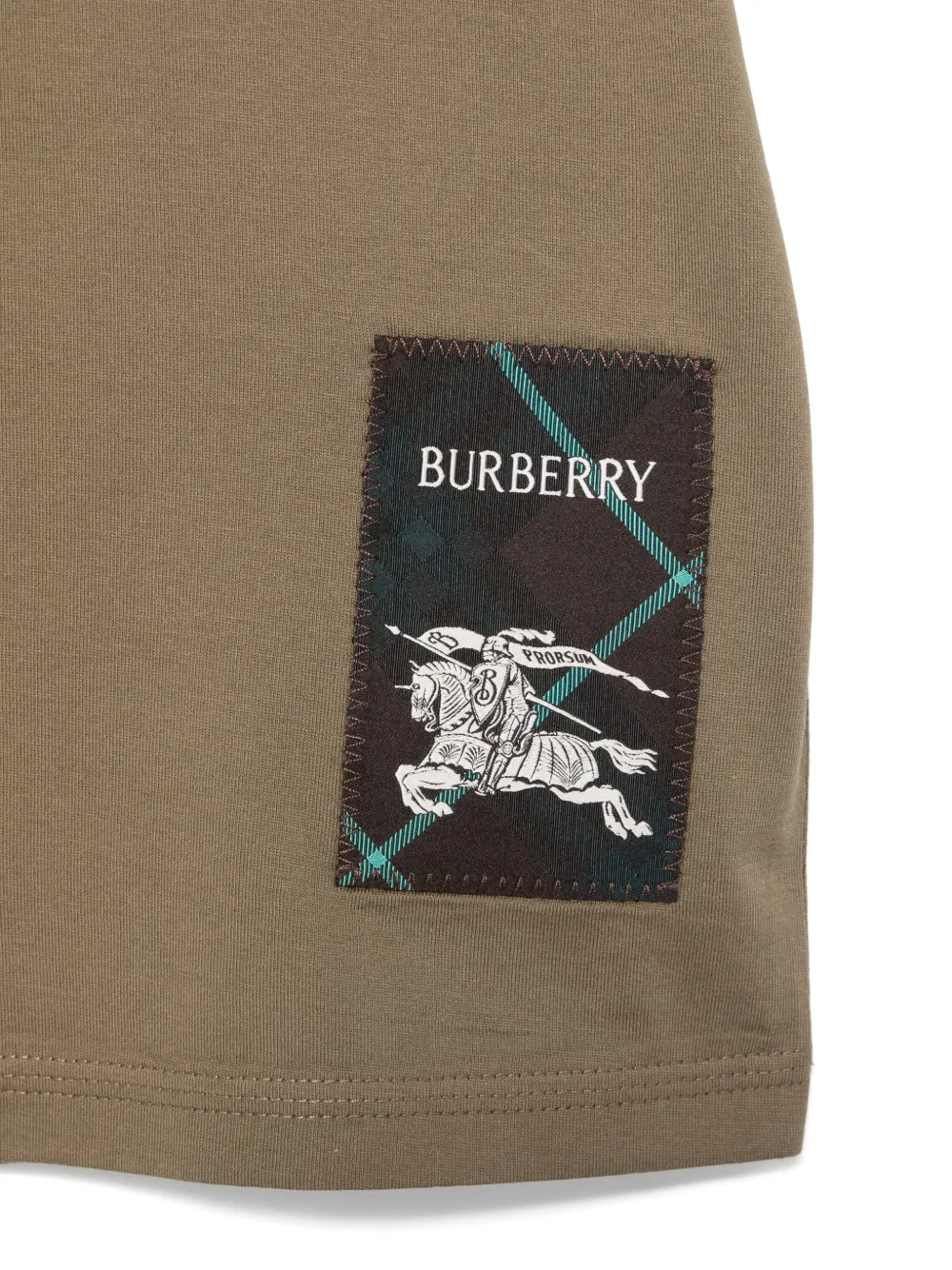 Burberry Kids T-shirt met logo-label Groen