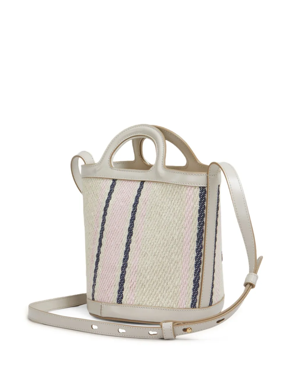 Marni Shopper met geborduurd logo - Beige