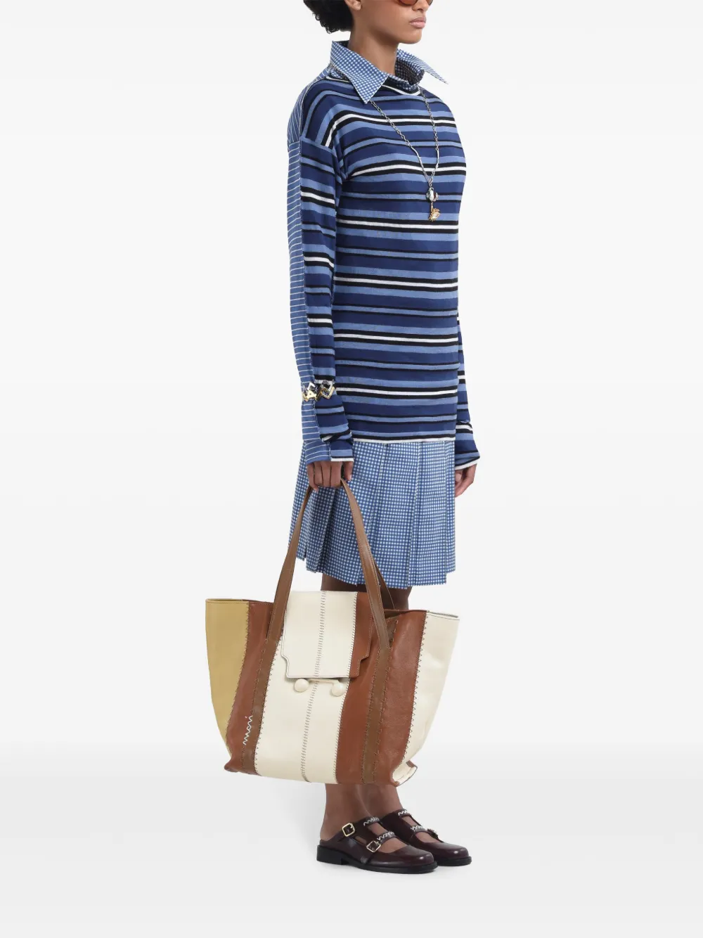 Marni Midi-plooirok Blauw