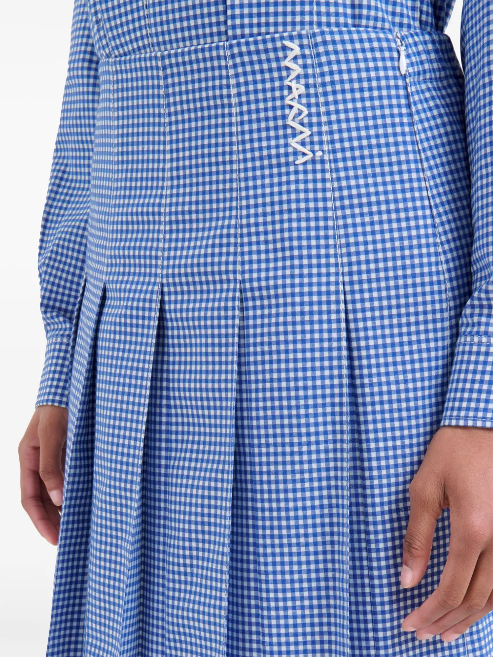 Marni Midi-plooirok Blauw
