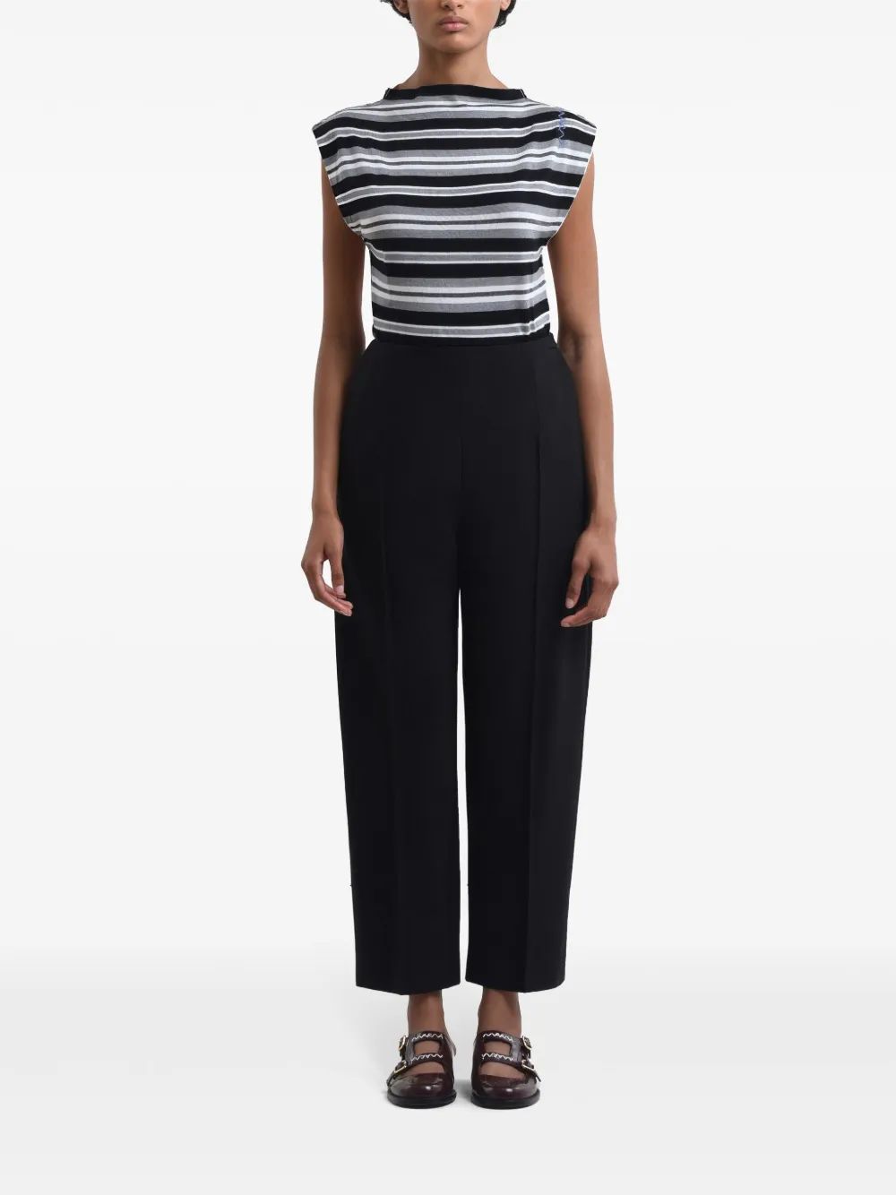 Marni Straight broek Zwart