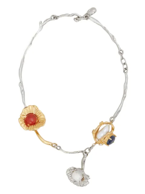 Marni collar con dijes florales