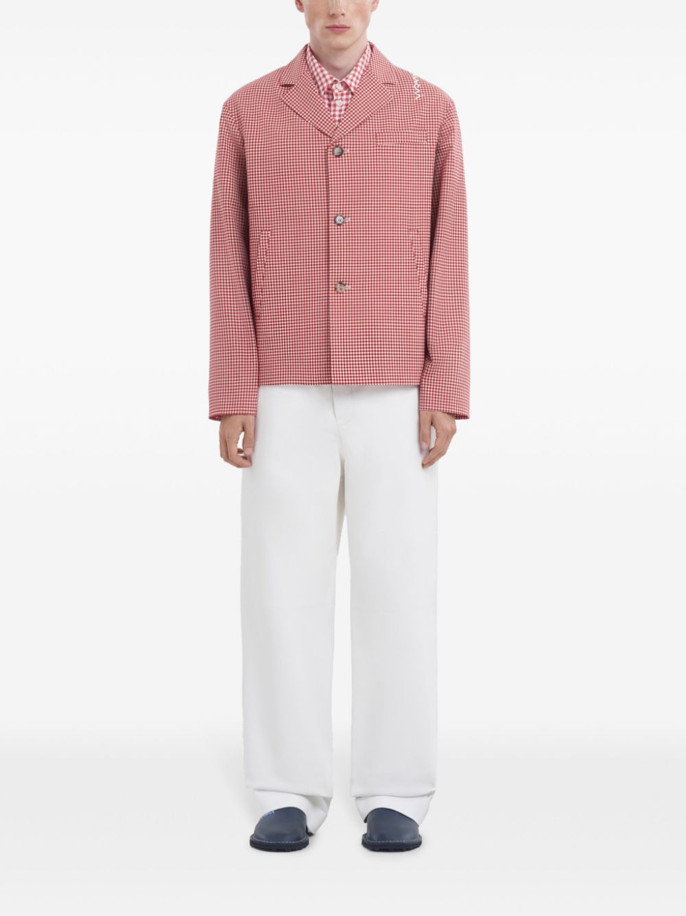 Marni Geruite blazer - Rood