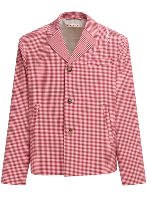 Marni blazer à carreaux - Rouge - Marni - Modalova