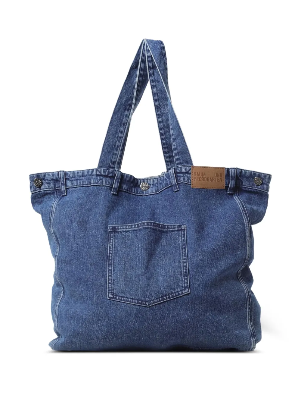  Baum Und Pferdgarten Pocket-detail Tote Bag - Blue 