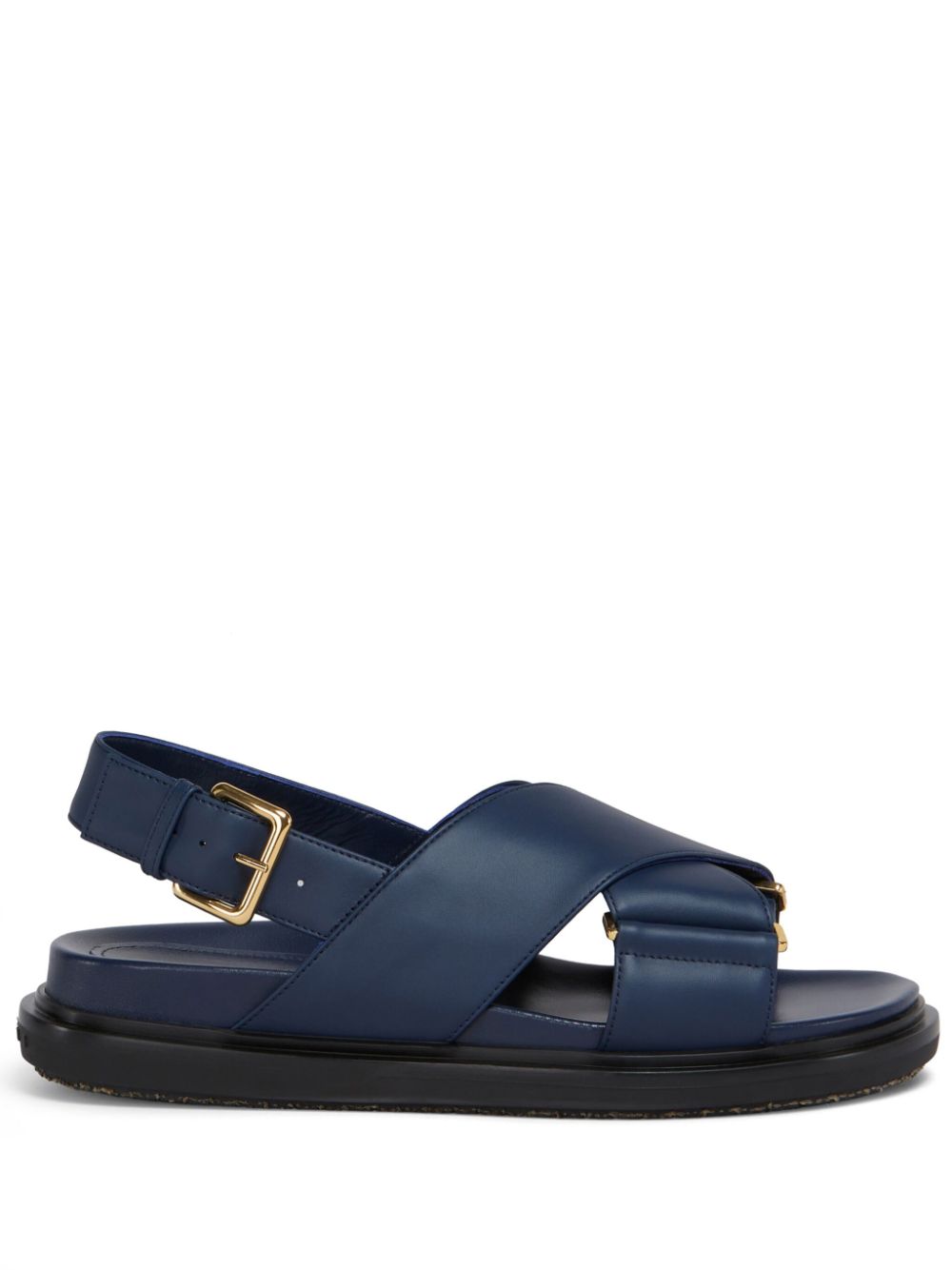 Marni Leren sandalen Blauw