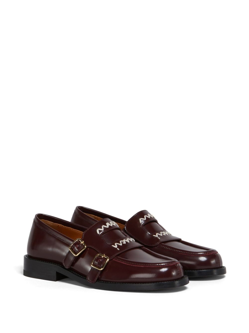 Marni Leren loafers - Rood